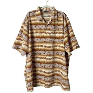 Southpole Graphic Print Shirt Retro Pattern Short Sleeve Vintage‎ Men's XXL